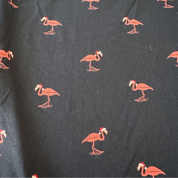 Cactus Boys Christmas Flamingo T-Shirt Navy Blue Size 11/12 Holiday Santa Hat - Picture 4 of 7